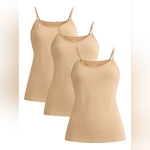 TIME N TRU WOMANS CAMI ADJUSTABLE STRAP 3PK NWT